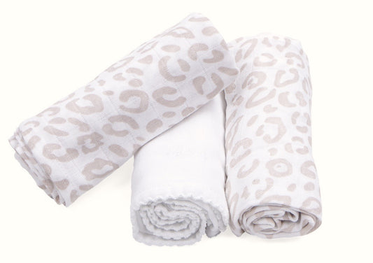 Hydrofiele doeken Leopard - Set van 3