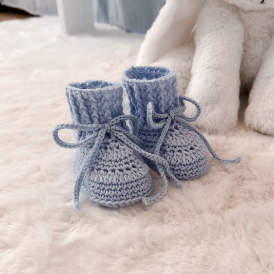 Merino wollen babyslofjes wit