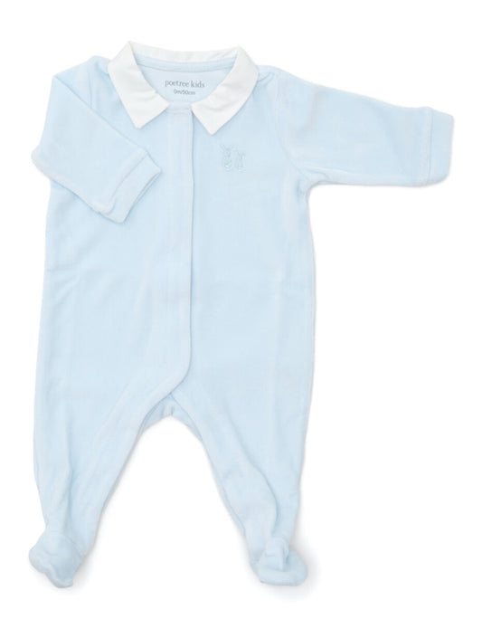 Babypakje Velours baby blauw
