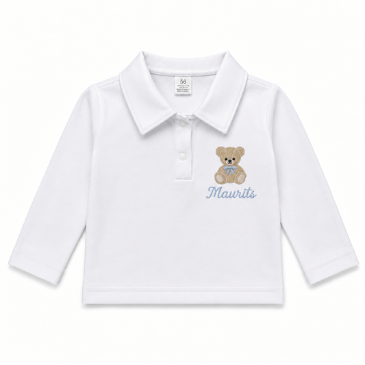 Tilou Label Polo Lange Mouw Wit