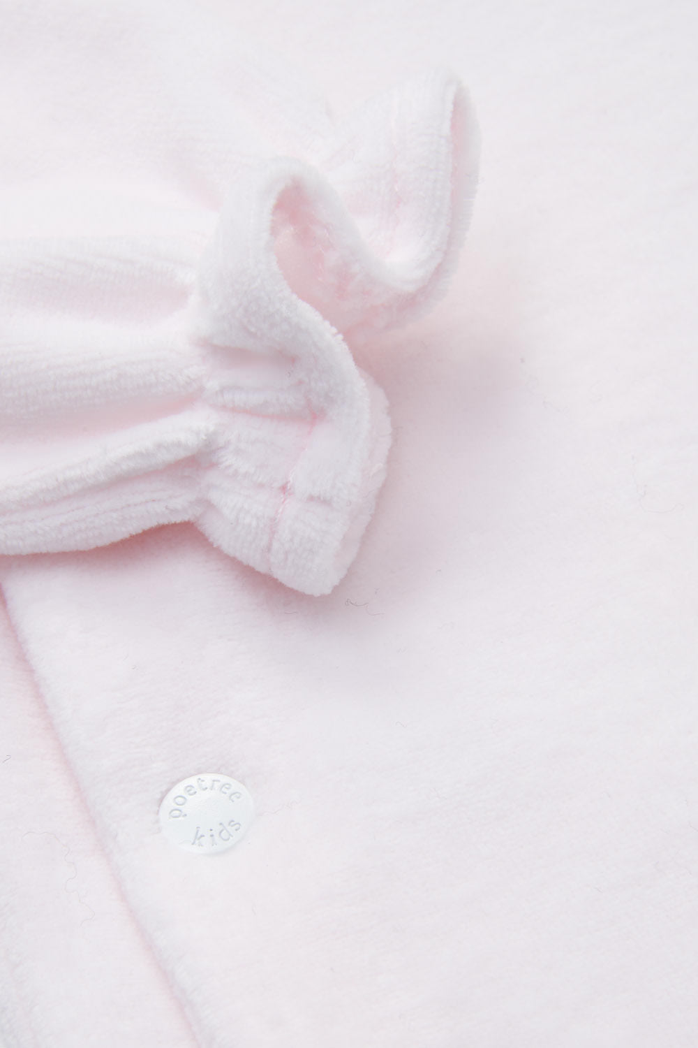 Babypakje Velours met Ruffles licht roze