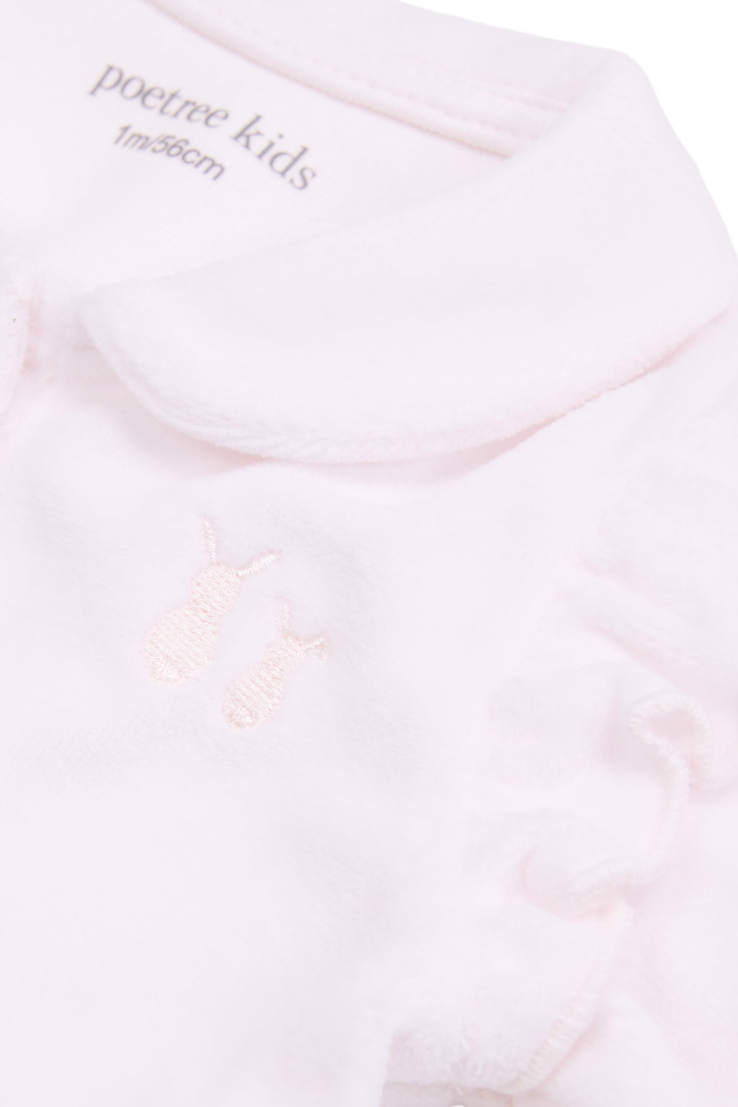Babypakje Velours met Ruffles licht roze