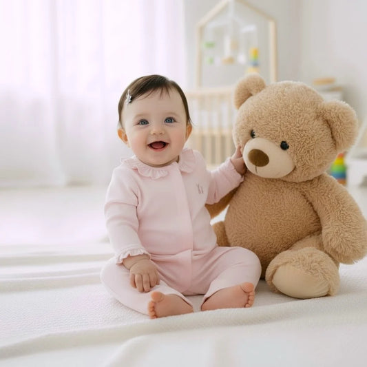 Babypakje Nikki roze met ruffles