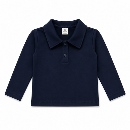 Tilou Label Polo Lange Mouw Navy