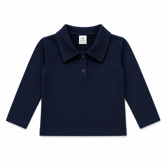 Tilou Label Polo Lange Mouw Navy