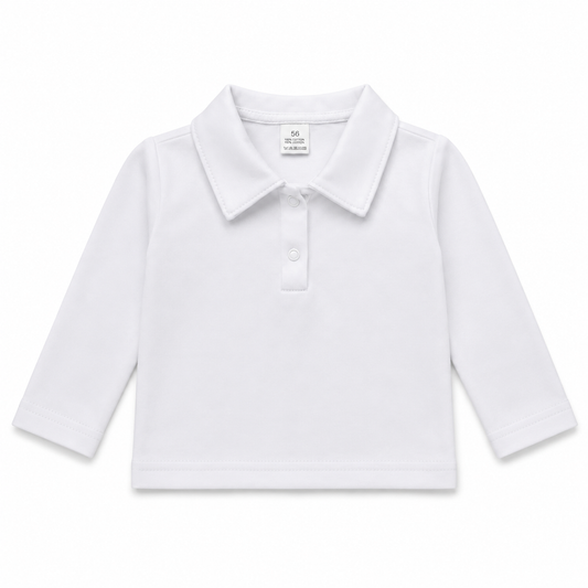 Tilou Label Polo Lange Mouw Wit