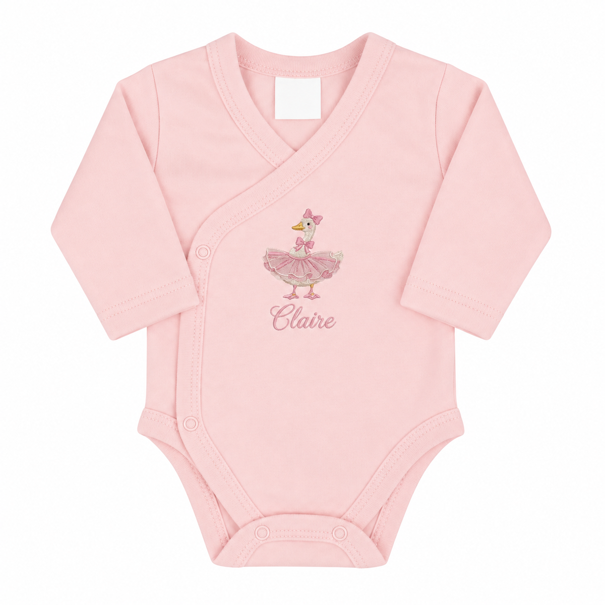 Tilou Label Newborn Romper Lange Mouw Roze