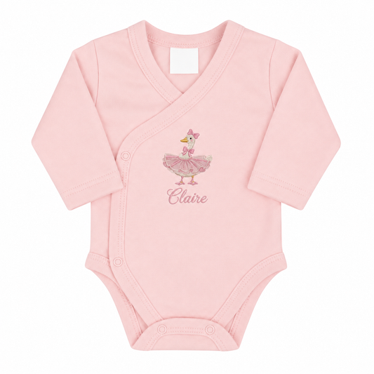 Tilou Label Newborn Romper Lange Mouw Roze