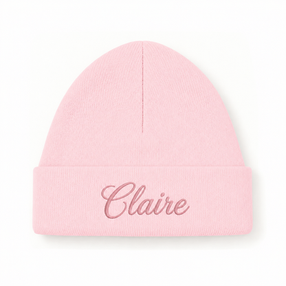 Geboorte mutsje roze met naam