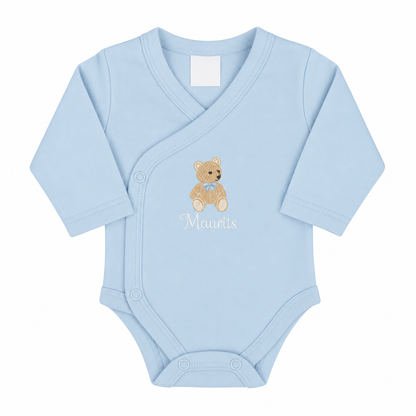 Tilou Label Newborn Romper Lange Mouw Blauw