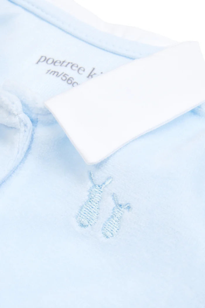 Babypakje Velours baby blauw