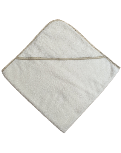 Gepersonaliseerde badcape met naam beige
