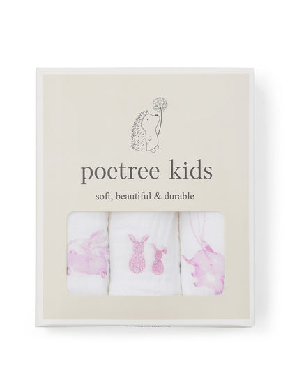 Hydrofiele doeken Pink Dreams - Set van 3