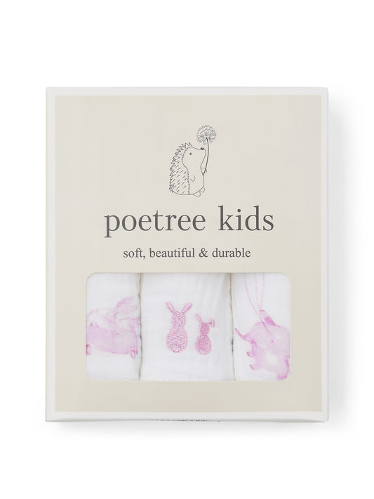 Hydrofiele doeken Pink Dreams - Set van 3