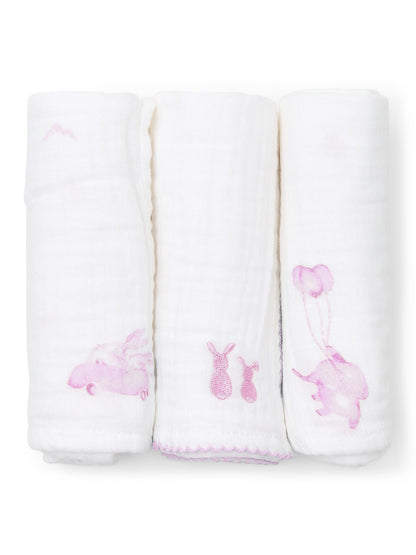 Hydrofiele doeken Pink Dreams - Set van 3