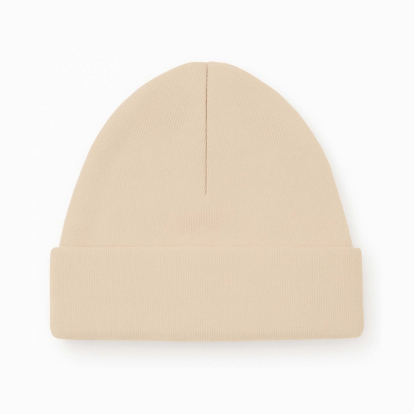 Geboorte mutsje beige met naam