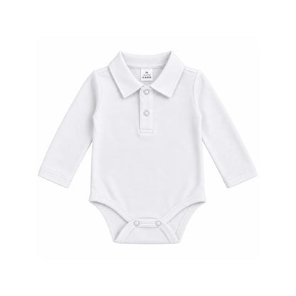Tilou Label Polo Romper Lange Mouw Wit