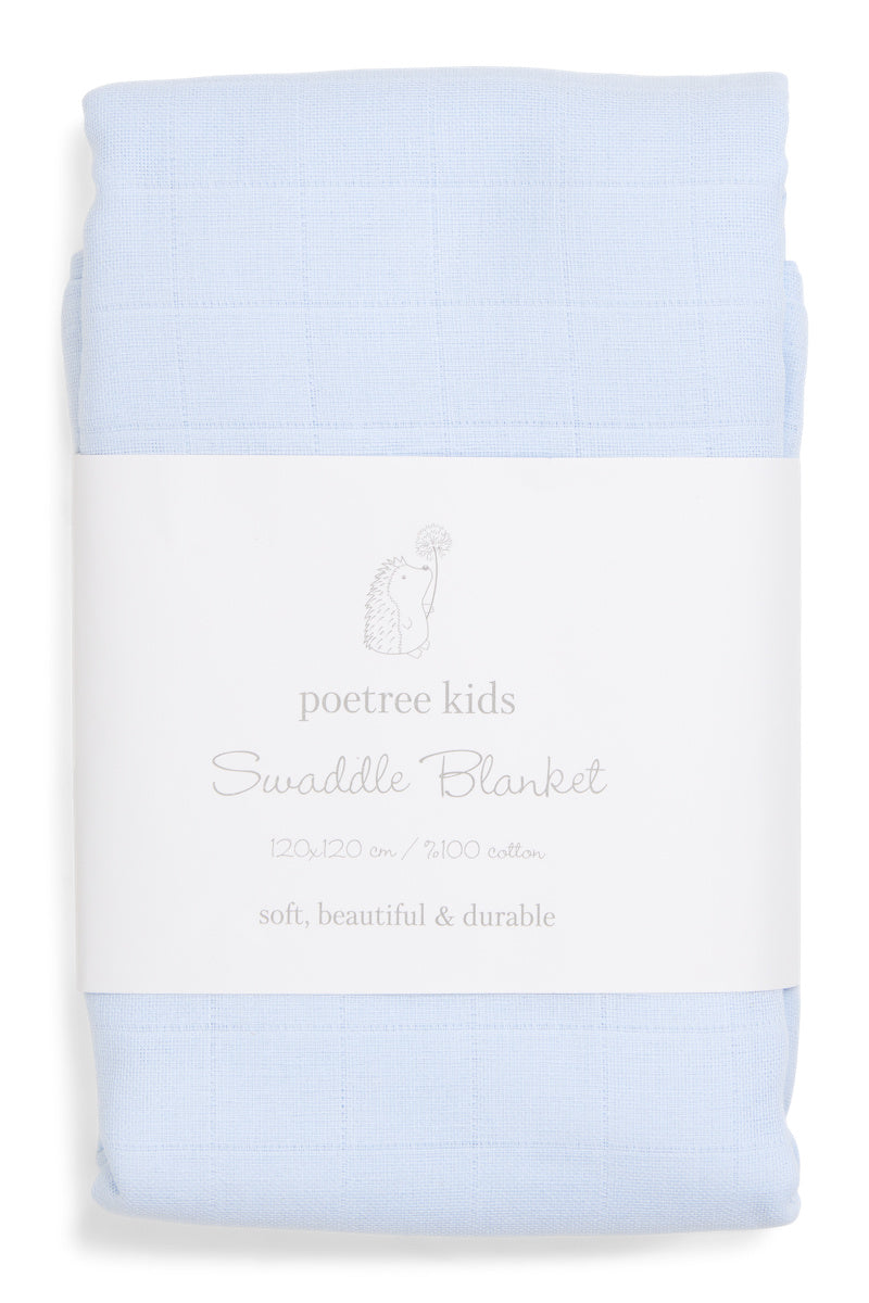 Lichtblauw Swaddle Hydrofiele Doek - Personaliseerbaar