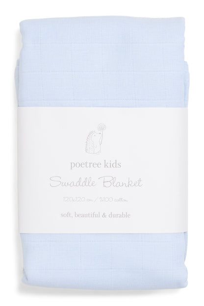 Lichtblauw Swaddle Hydrofiele Doek - Personaliseerbaar