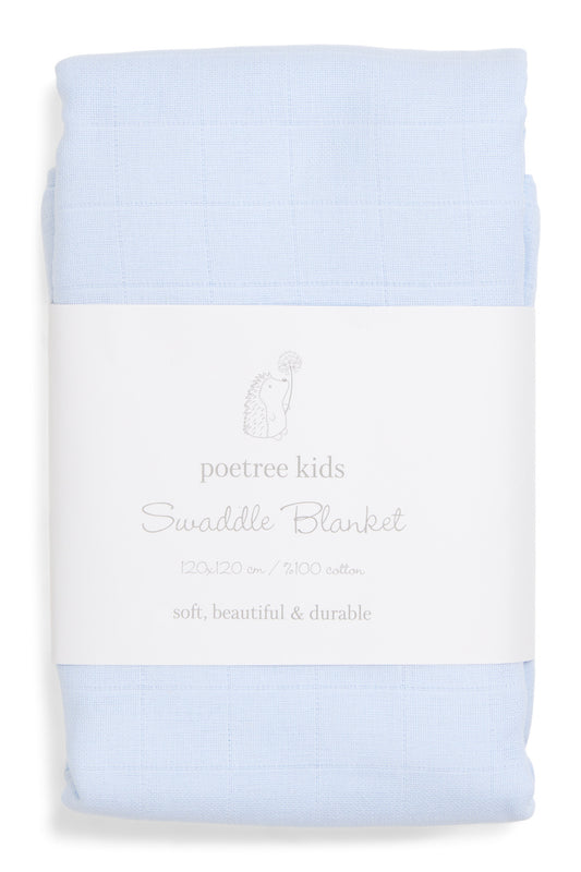 Lichtblauw Swaddle Hydrofiele Doek - Personaliseerbaar