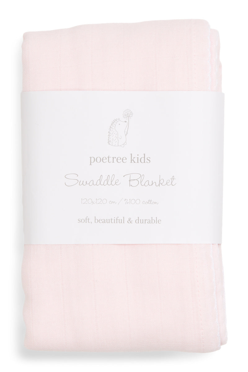 Lichtroze Swaddle Hydrofiele Doek - Personaliseerbaar