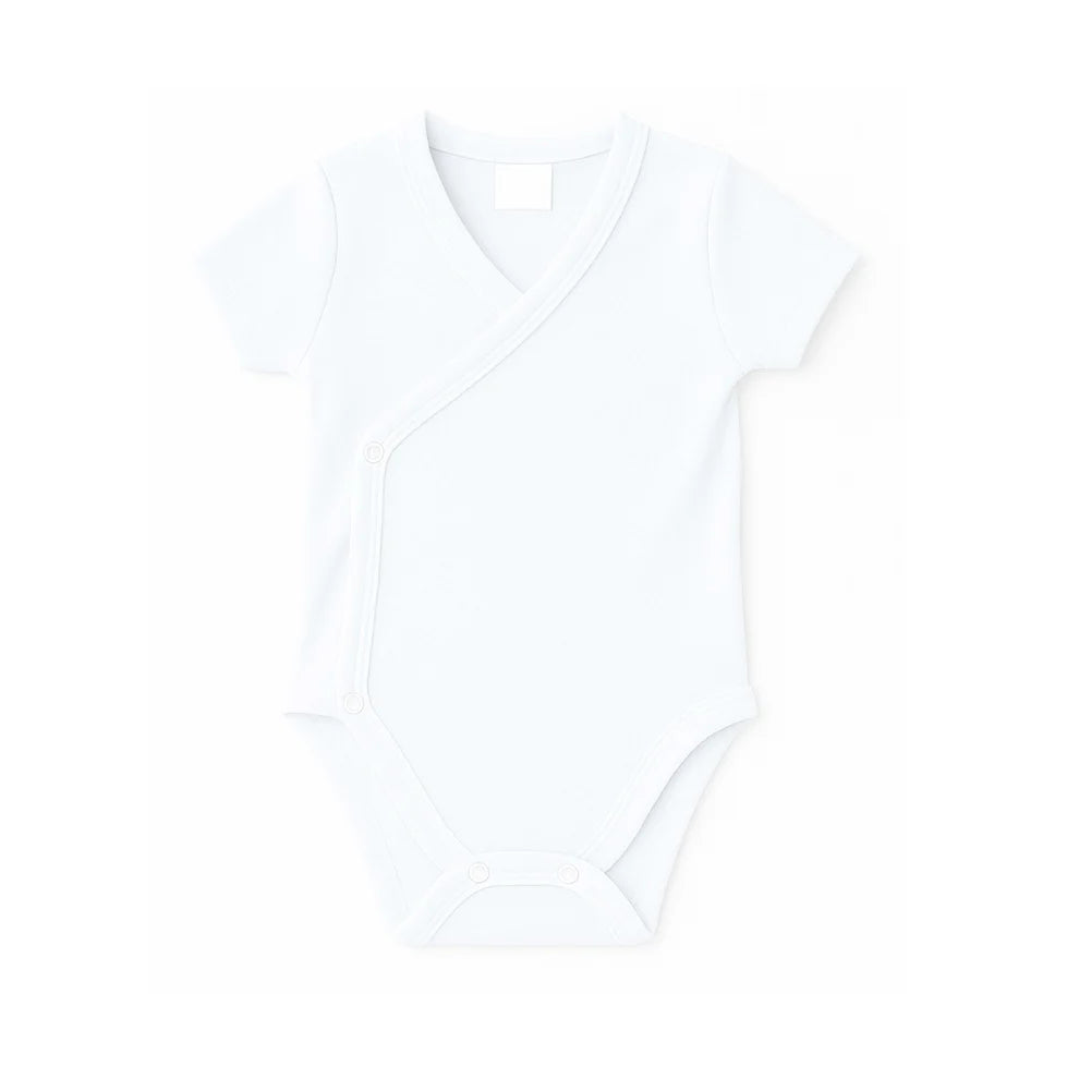 Tilou Label Newborn Romper Korte Mouw Wit