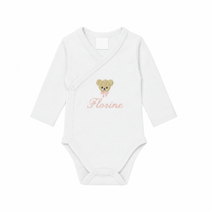 Tilou Label Newborn Romper Lange Mouw Roze