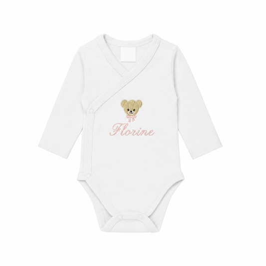 Tilou Label Newborn Romper Lange Mouw Wit