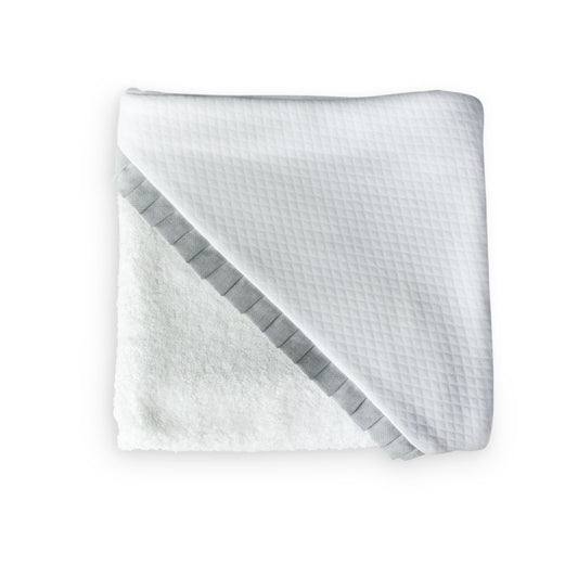 Badcape ruffles grijs – Personaliseerbaar