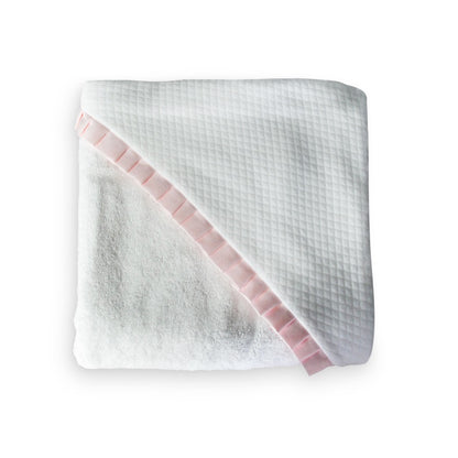 Badcape ruffles roze – Personaliseerbaar