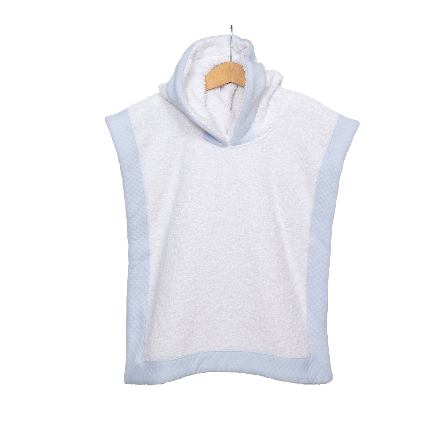 Luxe baby poncho blauw - Personaliseerbaar
