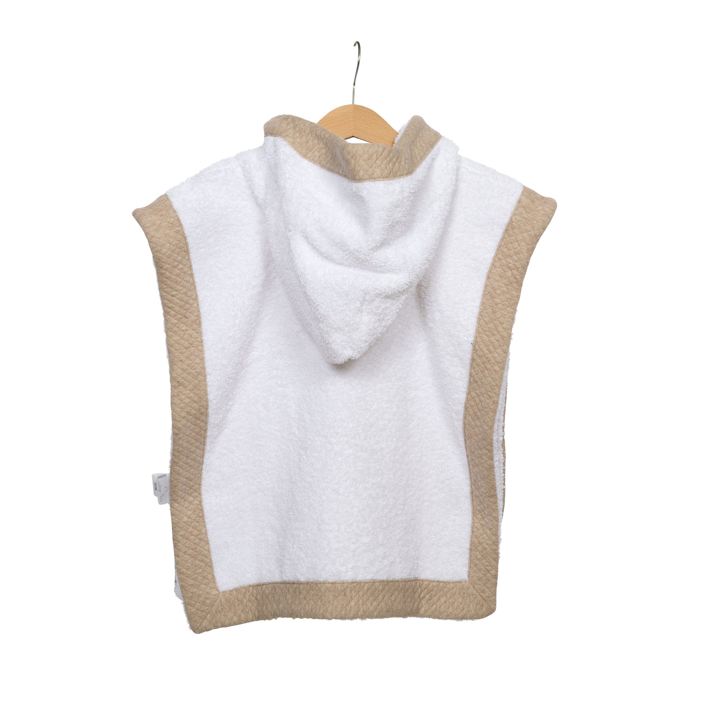 Luxe baby poncho camel - Personaliseerbaar