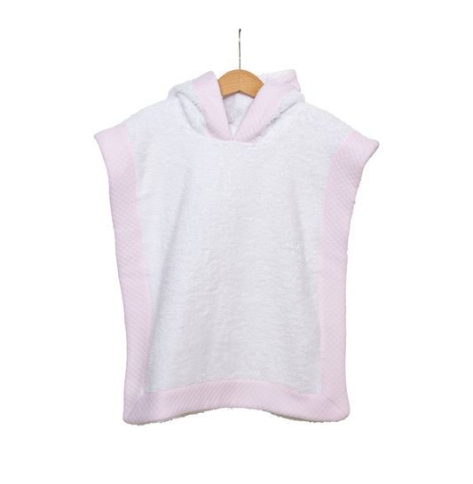 Luxe baby poncho roze - Personaliseerbaar