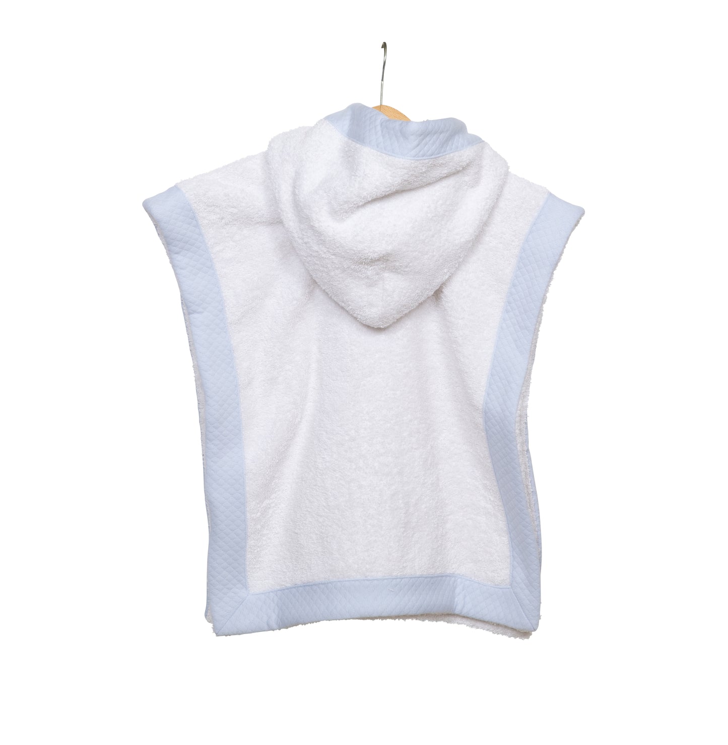 Luxe baby poncho blauw - Personaliseerbaar